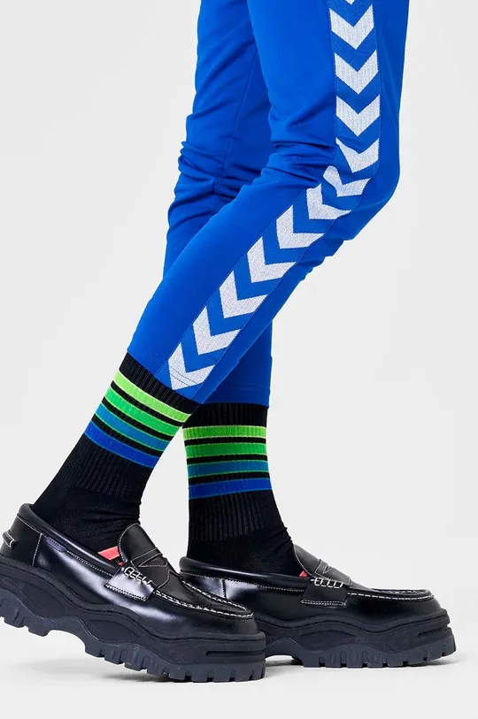 Κάλτσες Happy Socks Street Stripe Sneaker μαύρο