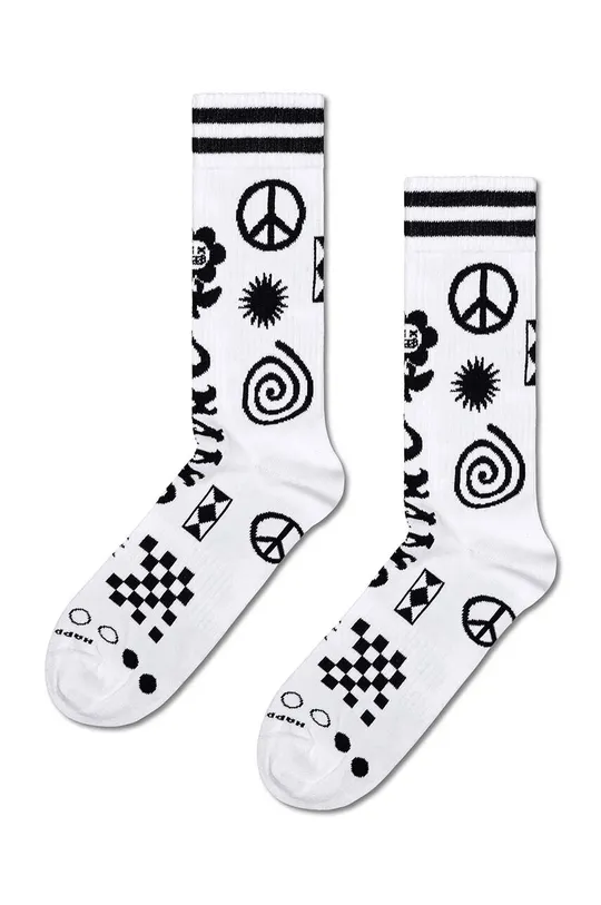 λευκό Κάλτσες Happy Socks Random Rave Sneaker Unisex