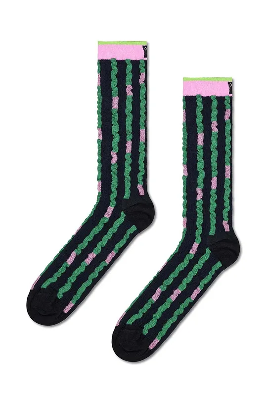 čierna Ponožky Happy Socks Ruffled Stripe Unisex