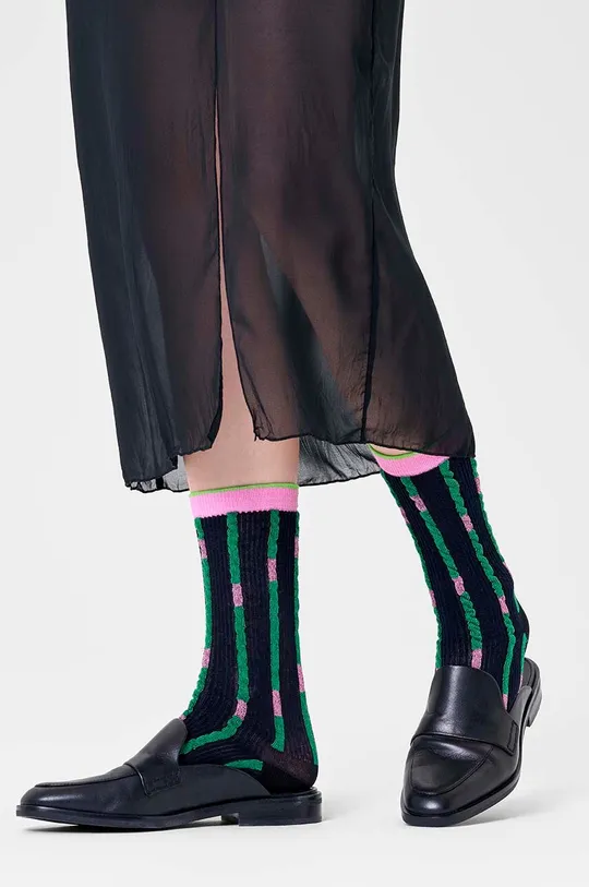 Happy Socks calzini Ruffled Stripe nero