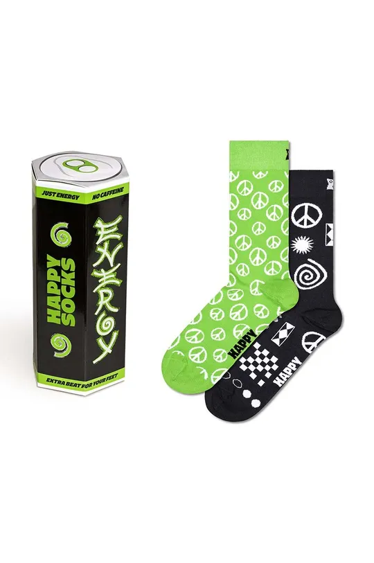 pisana Nogavice Happy Socks Gift Box Energy Drink 2-pack Unisex