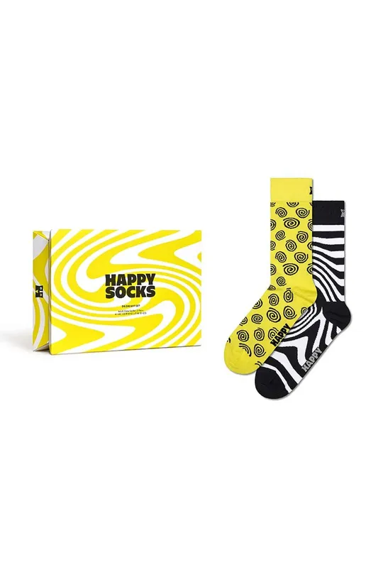 pisana Nogavice Happy Socks Gift Box Zig Zag 2-pack Unisex