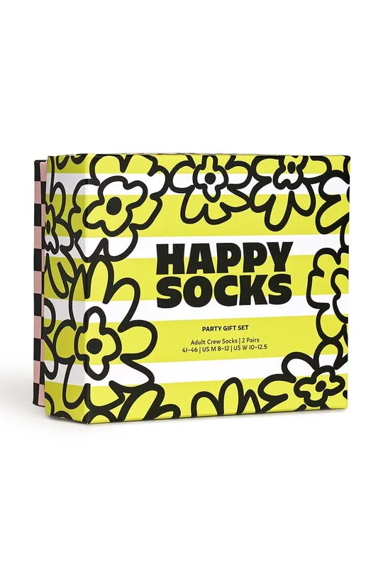 rumena Nogavice Happy Socks Gift Box Party 2-pack