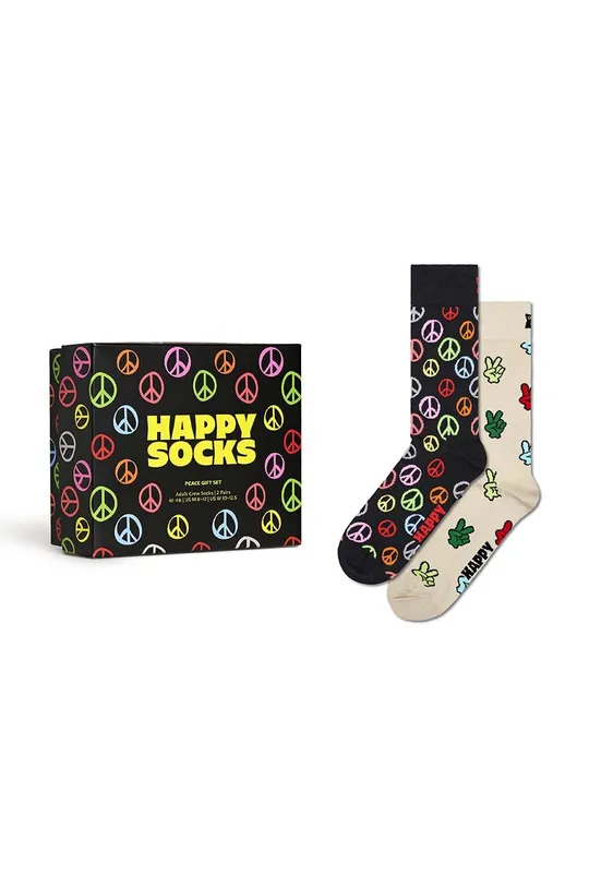 multicolore Happy Socks calzini Gift Box Peace pacco da 2 Unisex