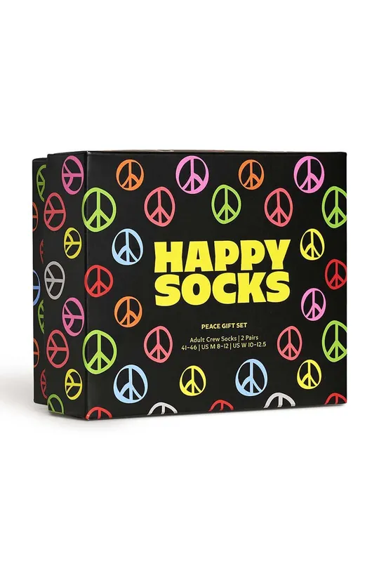 multicolore Happy Socks calzini Gift Box Peace pacco da 2