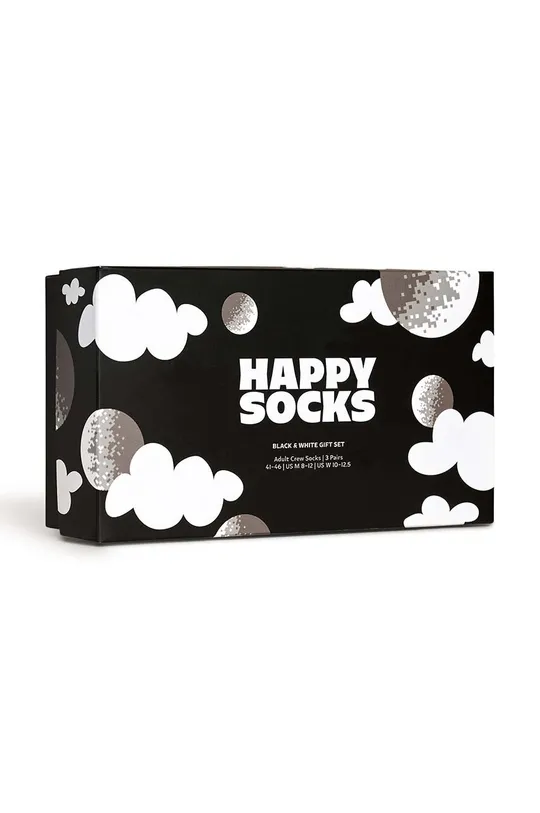 Happy Socks calzini Gift Box Black White pacco da 3 Unisex