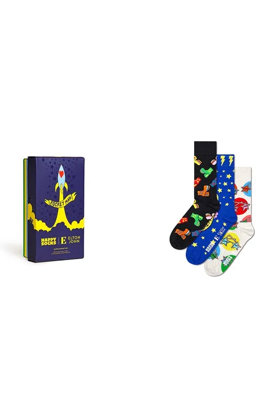 pisana Nogavice Happy Socks x Elton John Gift Set Unisex