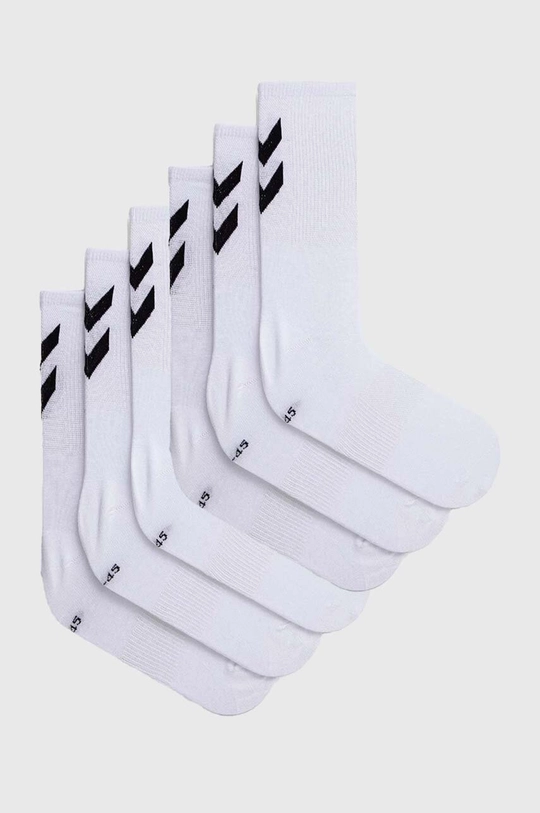 bianco Hummel calzini pacco da 6 Unisex