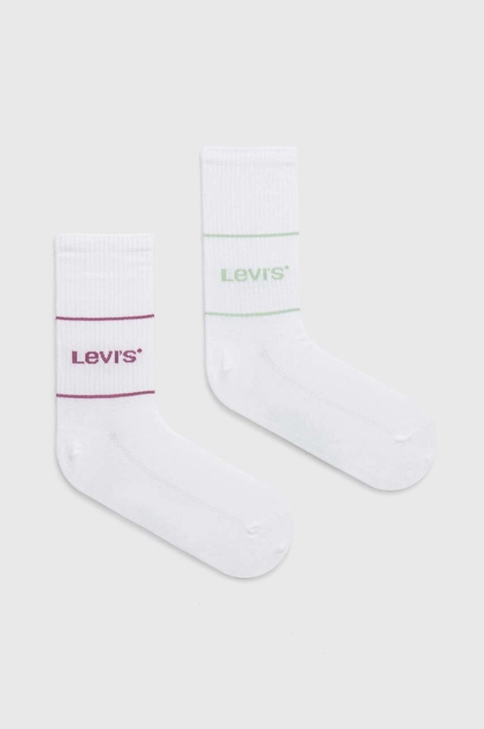 bela Nogavice Levi's 2-pack Unisex