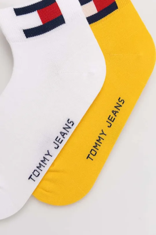 Κάλτσες Tommy Jeans 2-pack κίτρινο