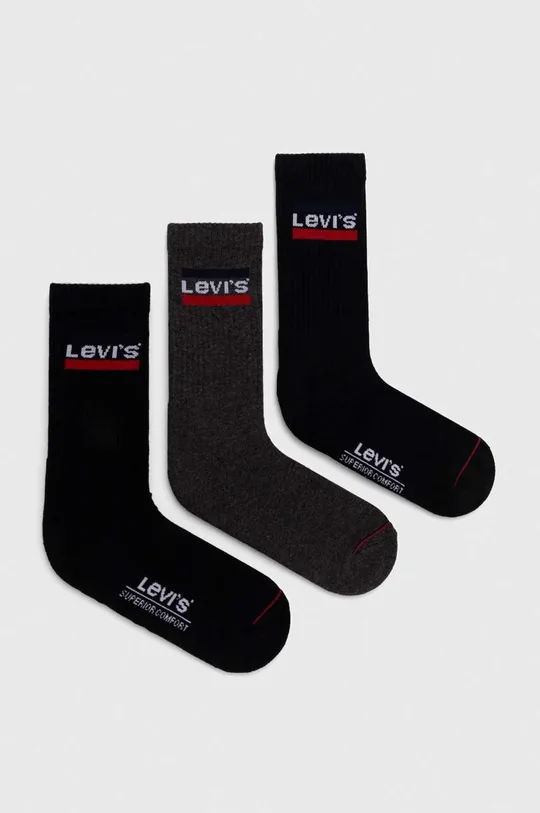 Čarape Levi's 6-pack siva