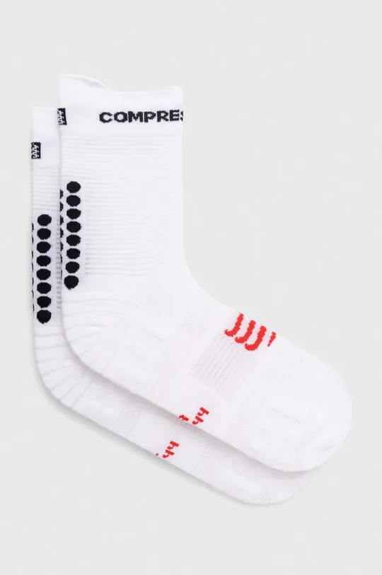 fehér Compressport zokni Pro Racing Socks v4.0 Run High Uniszex