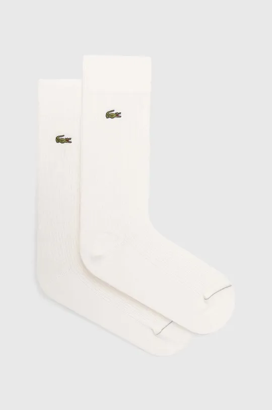 бял Чорапи Lacoste (2 чифта) Унисекс