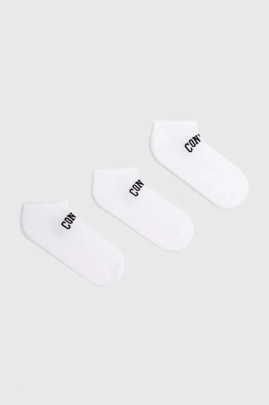 bianco Converse calzini pacco da 3 Unisex
