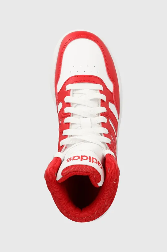 czerwony adidas Originals sneakersy dziecięce HOOPS 3.0 MID K