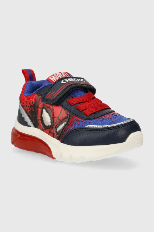 Παιδικά αθλητικά παπούτσια Geox CIBERDRON x Marvel κόκκινο