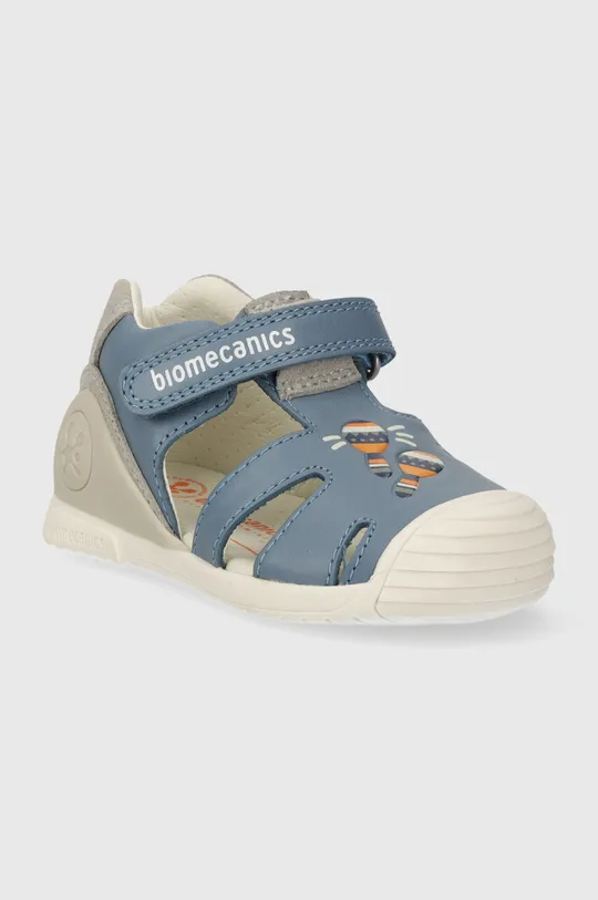 Detské kožené sandále Biomecanics modrá