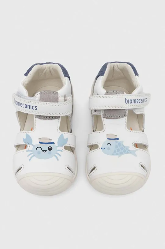 білий Дитячі шкіряні сандалі Biomecanics Для хлопчиків