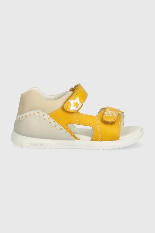 Detské kožené sandále Biomecanics žltá