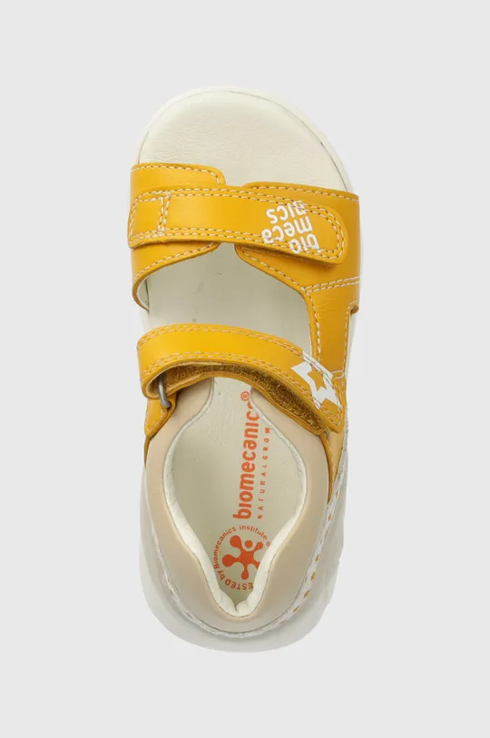 rumena Otroški usnjeni sandali Biomecanics