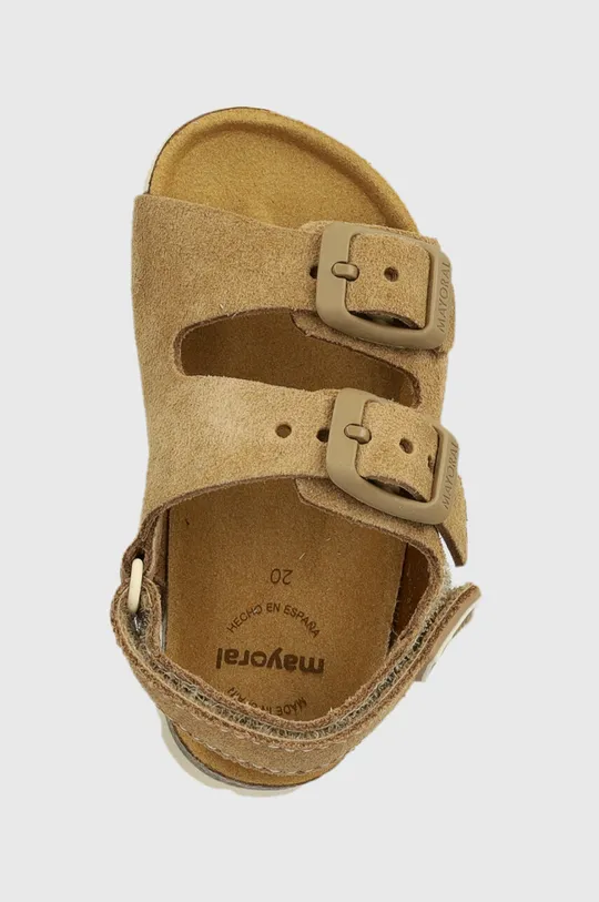 béžová Detské semišové sandále Mayoral