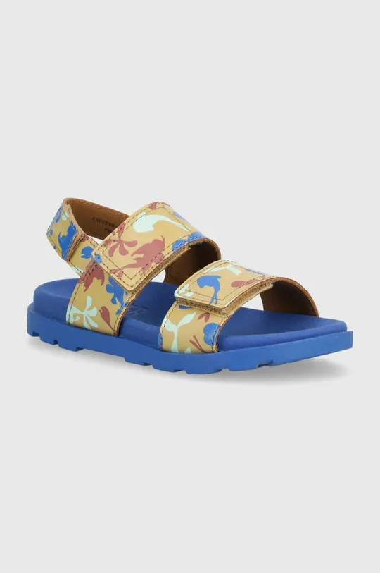 modrá Detské kožené sandále Camper Chlapčenský