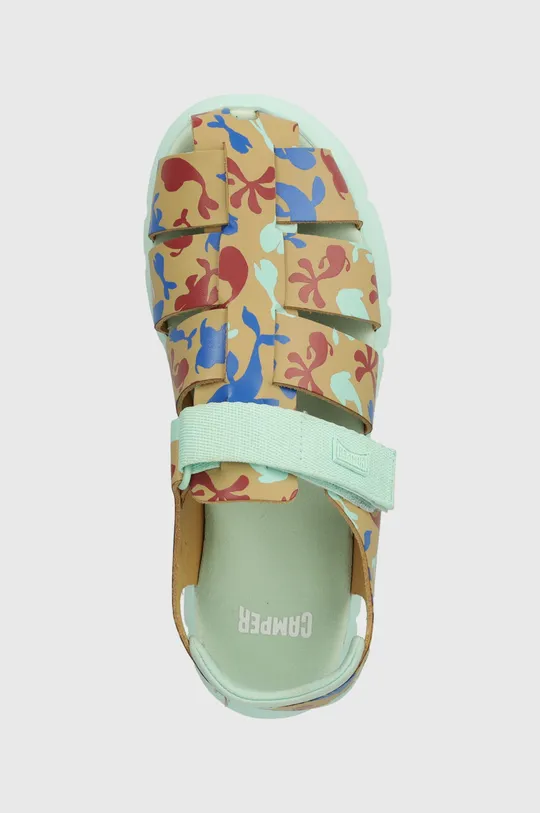 zelená Detské kožené sandále Camper