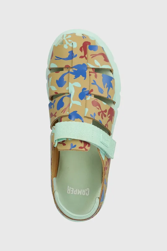 zelená Detské kožené sandále Camper