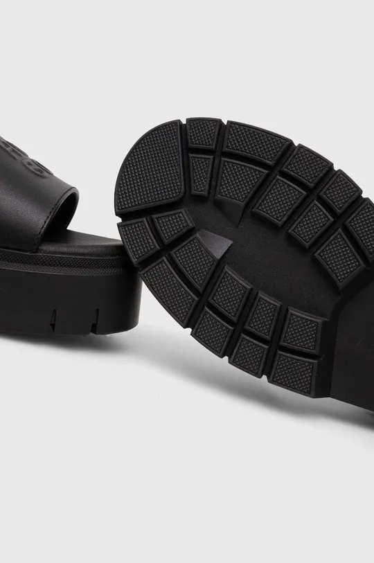 čierna Kožené sandále HUGO KrisSandal