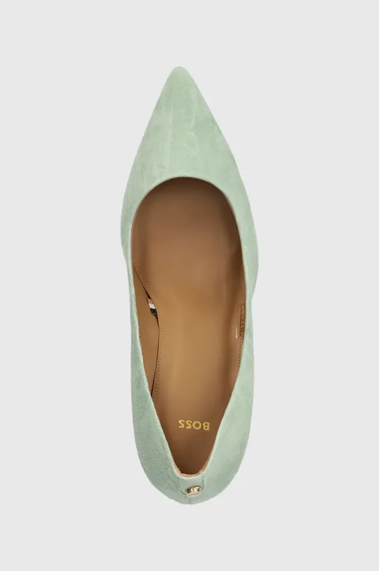 zöld BOSS velúr magassarkú cipő Janet