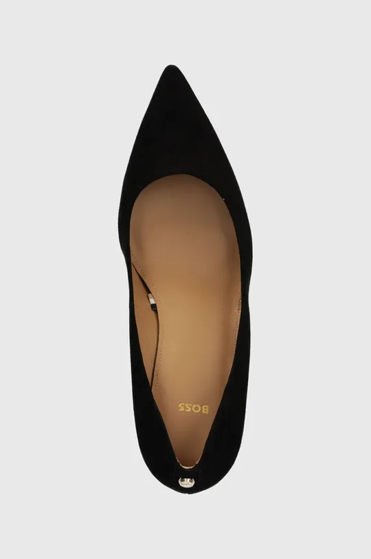 fekete BOSS magassarkú cipő velúrból Janet