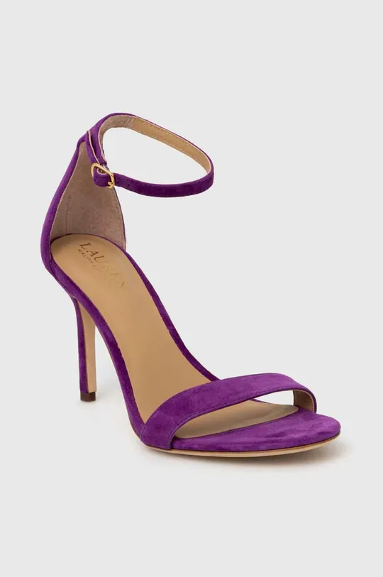 Semišové sandále Lauren Ralph Lauren Allie fialová