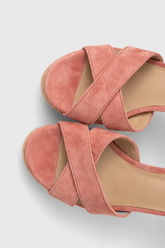 ružová Semišové sandále Lauren Ralph Lauren Sasha