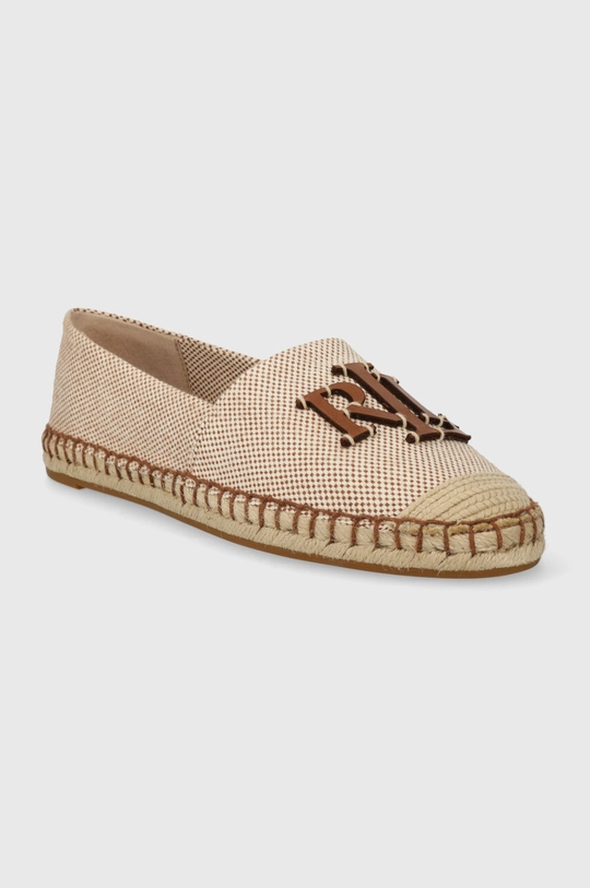 Lauren Ralph espadrillas Cameryn Logo marrone