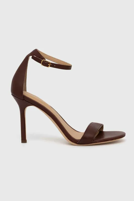 hnedá Kožené sandále Lauren Ralph Lauren Allie Dámsky