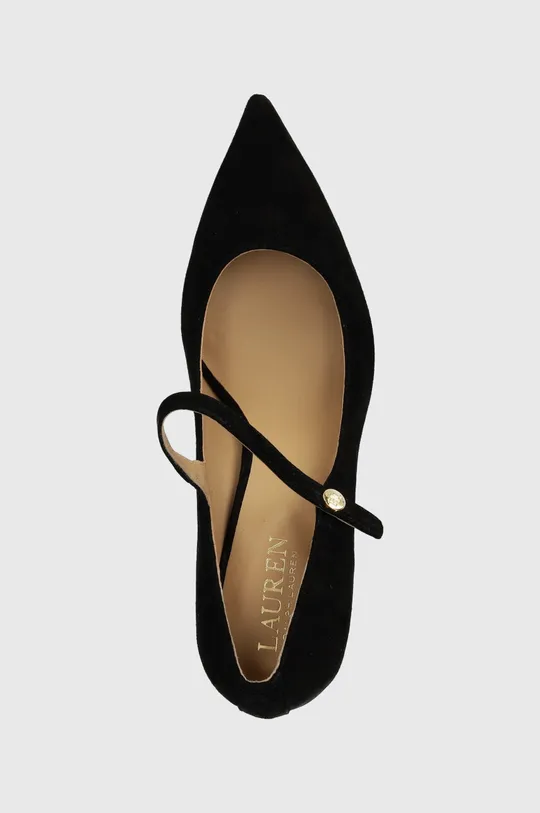 fekete Lauren Ralph Lauren velúr magassarkú cipő Lanette Mj