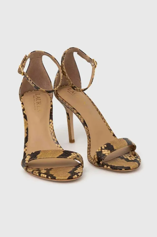 Kožené sandále Lauren Ralph Lauren Allie béžová