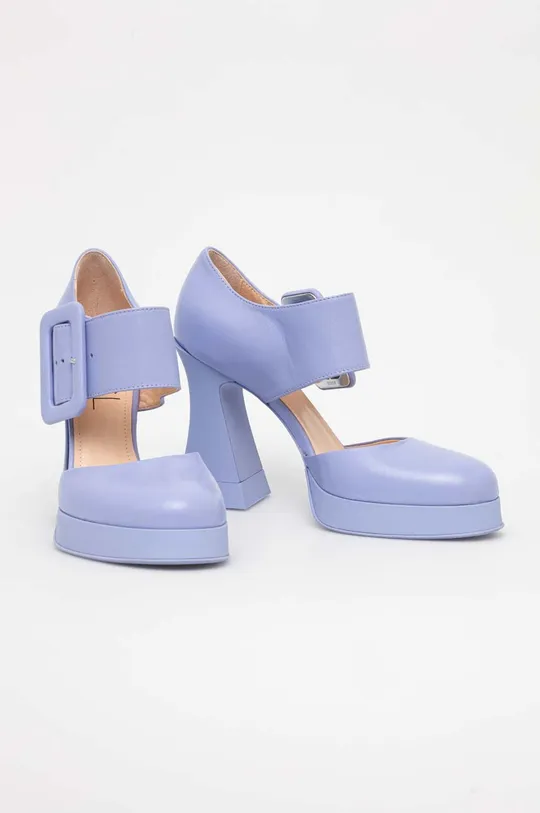 Кожаные туфли AGL JANIS фиолетовой