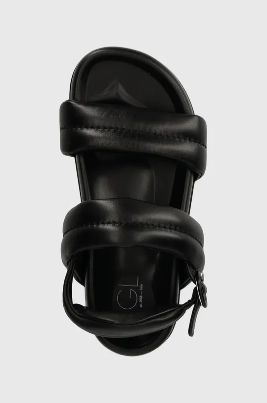 čierna Kožené sandále AGL JANE