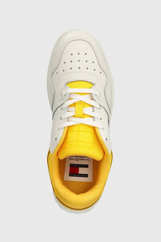 Tommy Jeans sneakers in pelle TJW RETRO BASKET ESS giallo EN0EN02505