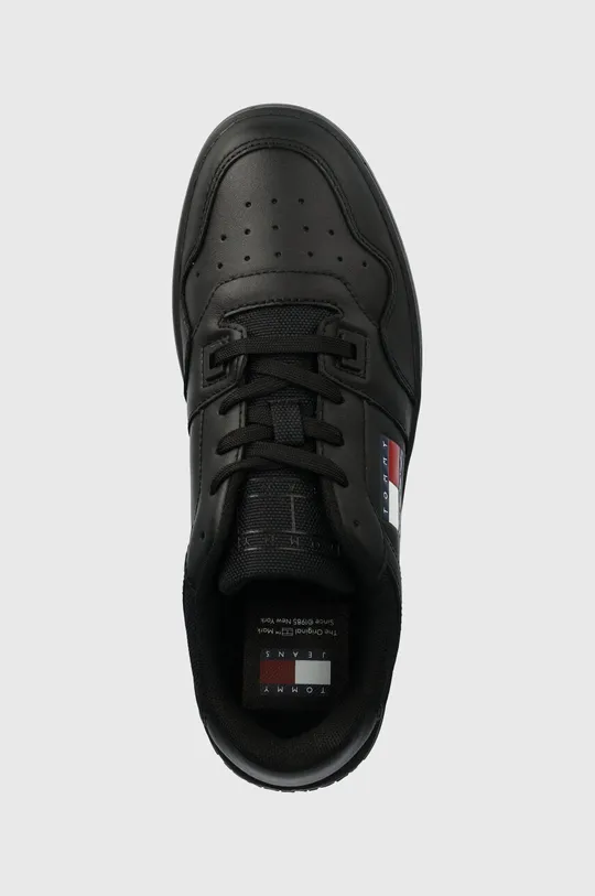 μαύρο Δερμάτινα αθλητικά παπούτσια Tommy Jeans TJW RETRO BASKET ESS