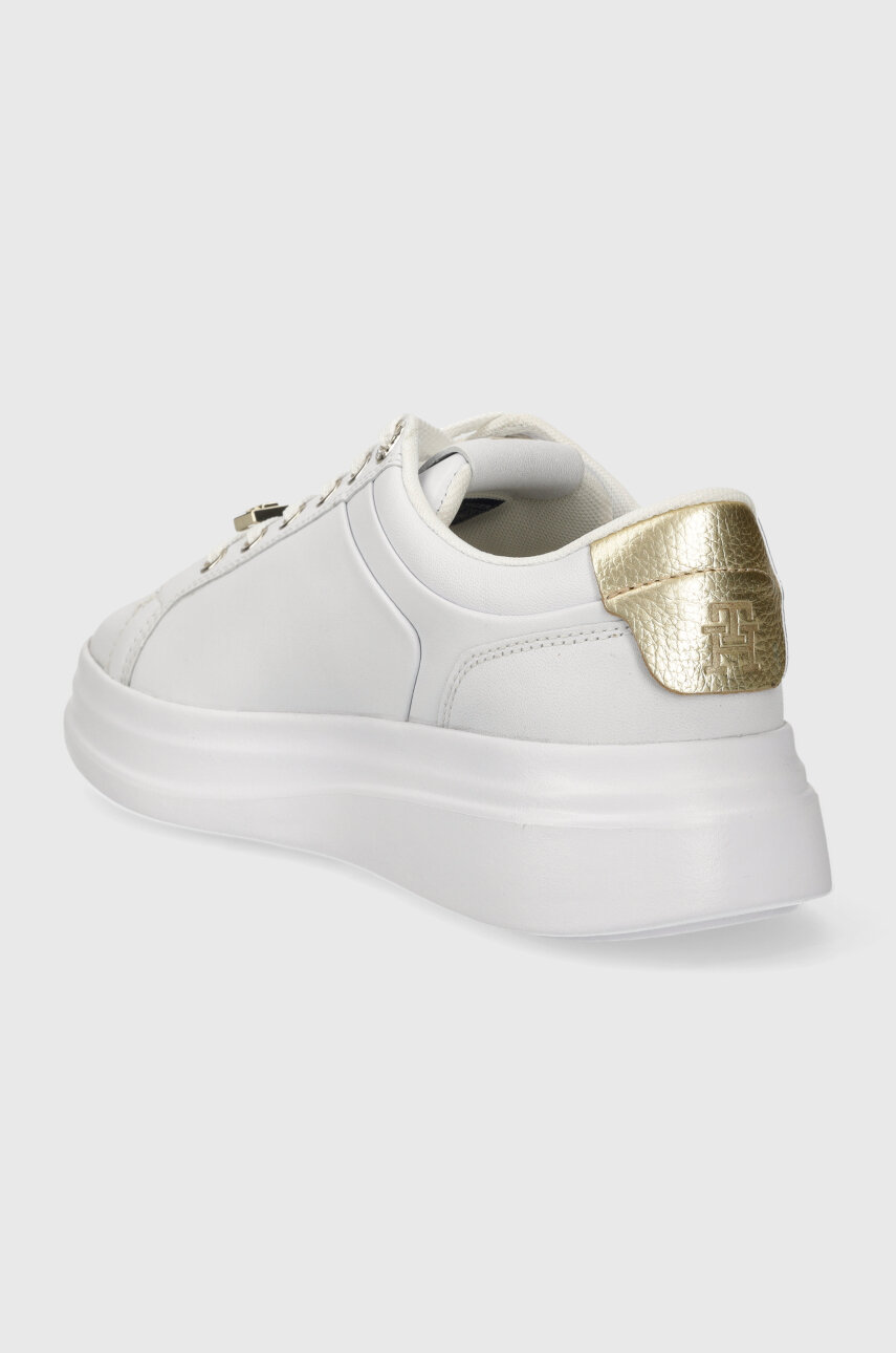 Usnjene superge Tommy Hilfiger POINTY COURT SNEAKER HARDWARE Zunanjost: Naravno usnje Notranjost: Tekstilni material Podplat: Sintetični material