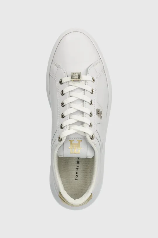 λευκό Δερμάτινα αθλητικά παπούτσια Tommy Hilfiger POINTY COURT SNEAKER HARDWARE