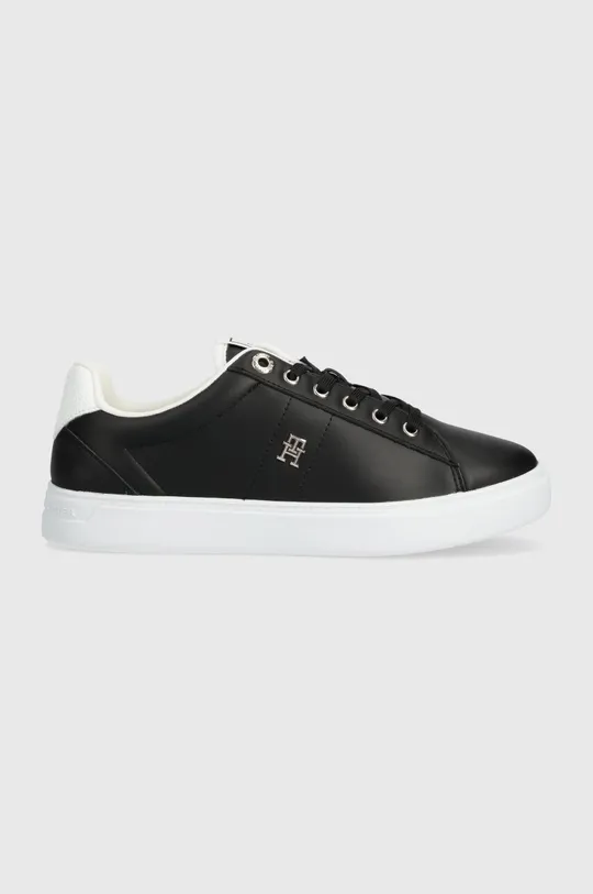 nero Tommy Hilfiger sneakers in pelle ESSENTIAL ELEVATED COURT SNEAKER Donna