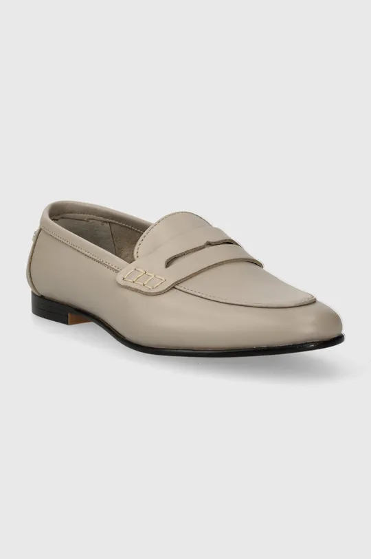 Kožne mokasinke Tommy Hilfiger ESSENTIAL LEATHER LOAFER bež