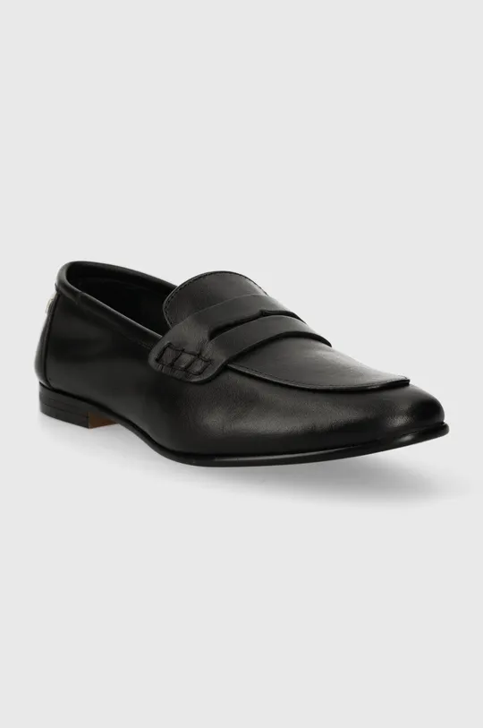 Tommy Hilfiger mocassini in pelle ESSENTIAL LEATHER LOAFER nero