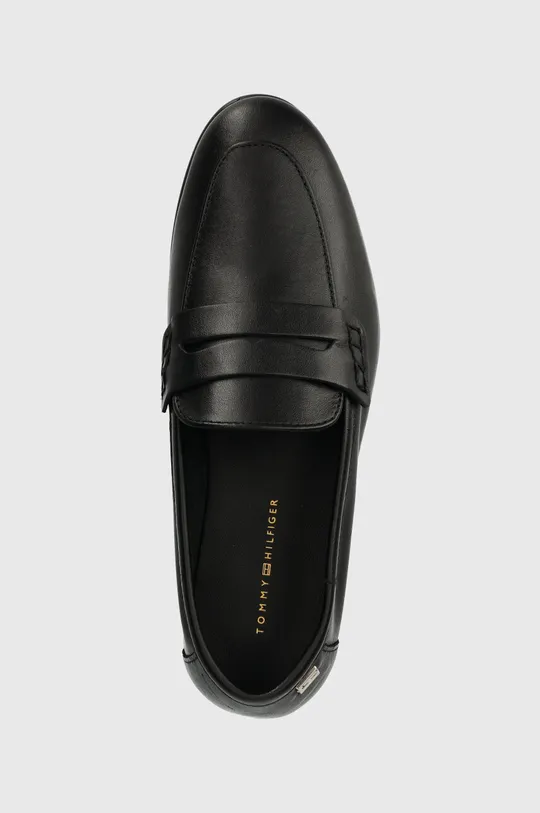 nero Tommy Hilfiger mocassini in pelle ESSENTIAL LEATHER LOAFER