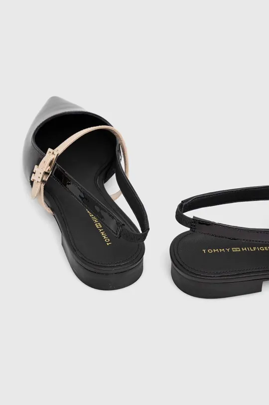 Kožne balerinke Tommy Hilfiger PATENT SLING BACK BALLERINA Vanjski dio: Lakirana koža Unutrašnji dio: Prirodna koža Potplat: Sintetički materijal