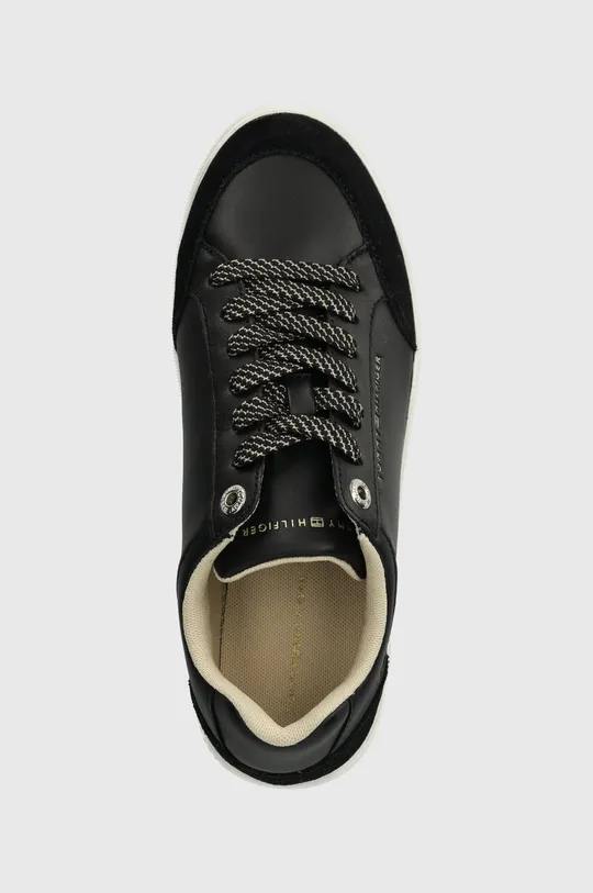 μαύρο Δερμάτινα αθλητικά παπούτσια Tommy Hilfiger SEASONAL COURT SNEAKER