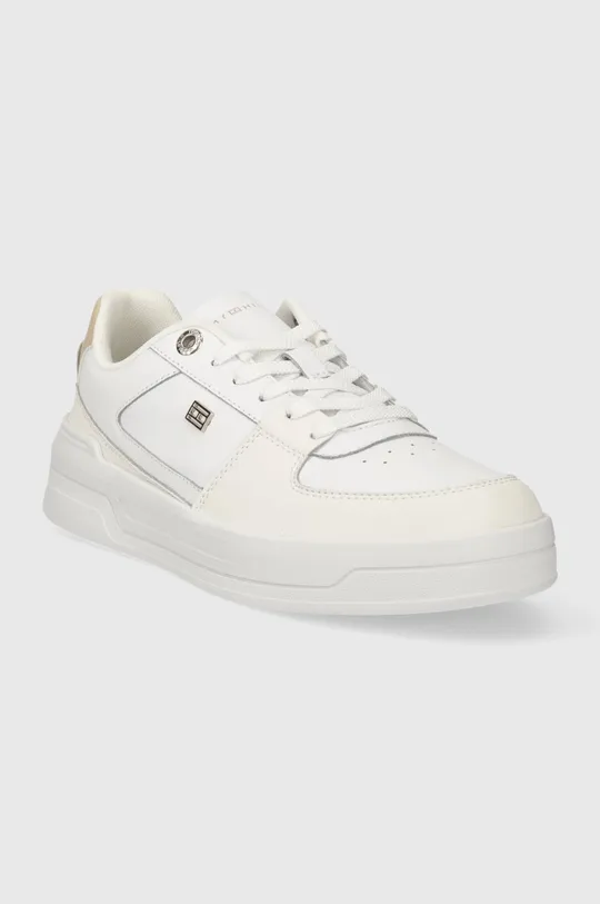 Δερμάτινα αθλητικά παπούτσια Tommy Hilfiger ESSENTIAL BASKET SNEAKER λευκό
